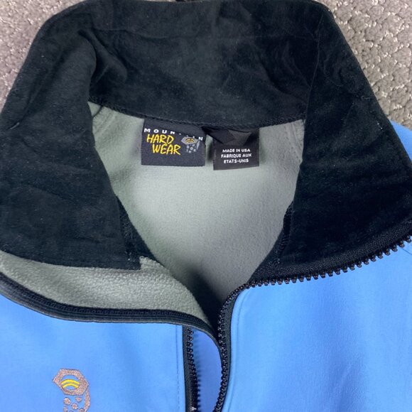Vintage Mountain Hardwear Gore Windstopper Jacket Soft Shell Women's Sz 8 Blue - Picture 5 of 16